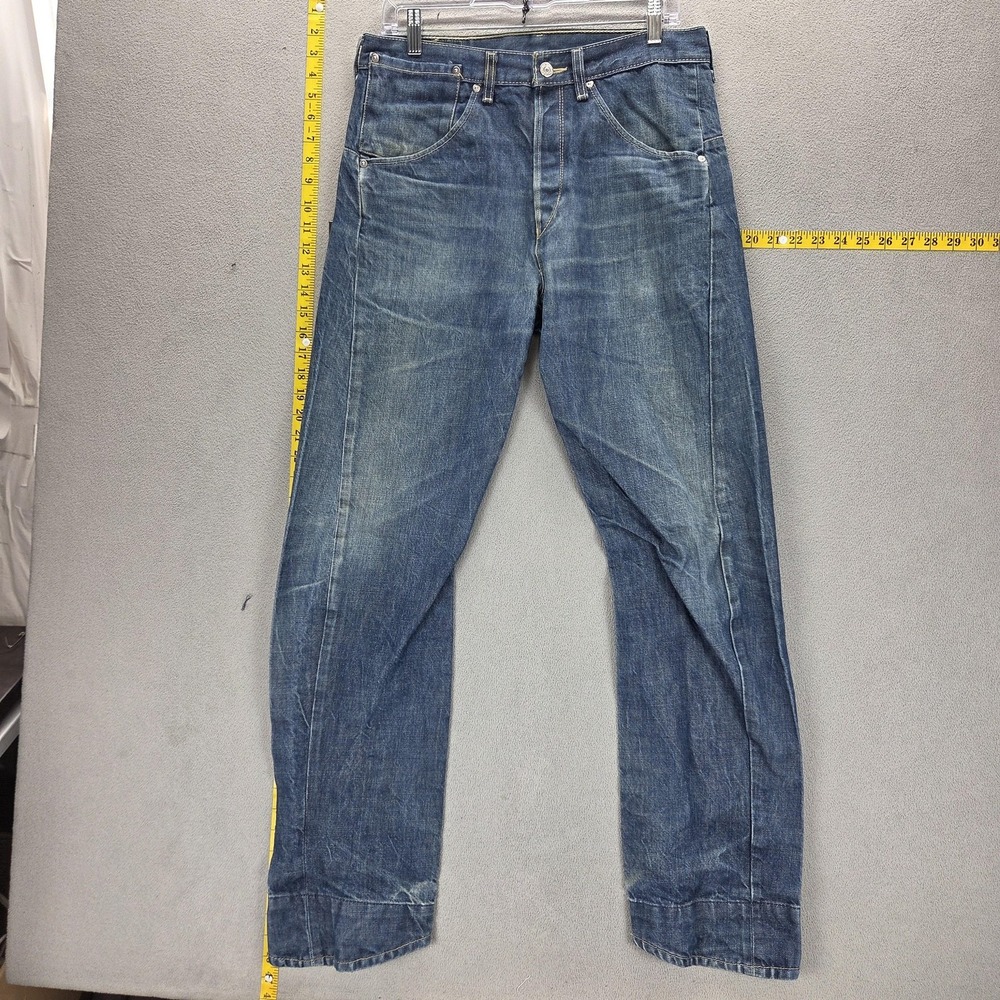Vintage Levis Engineered Jeans Mens 32x32 Blue Twisted Button Fly Medium Wash